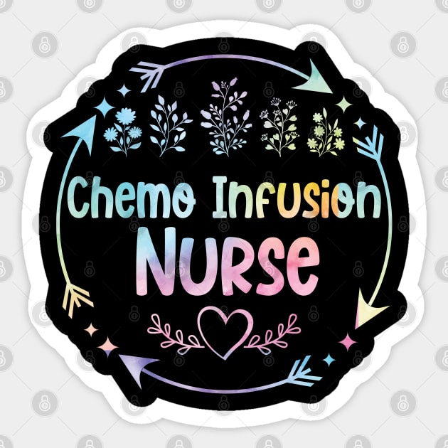 Chemo Infusion Nurse chemotherapy Nurse cute floral watercolor Sticker by ARTBYHM
